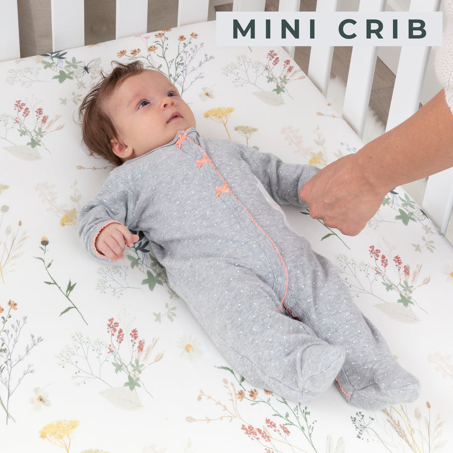 Playard / Mini Crib sheets - Wildflower