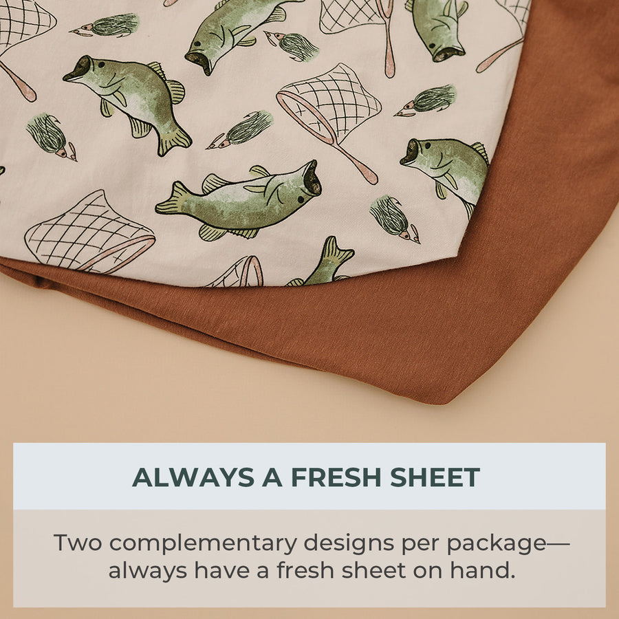 Bassinet sheets - Gone Fishing