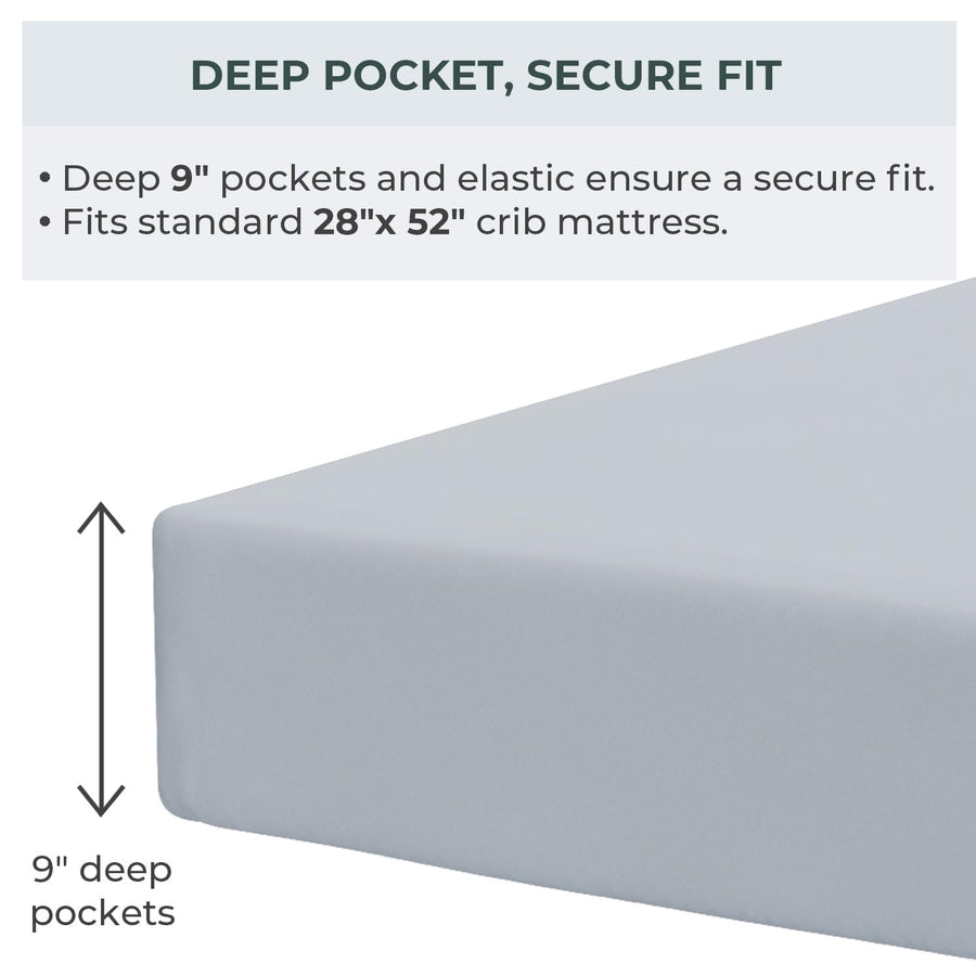 Crib sheet Single - Smoky Grey