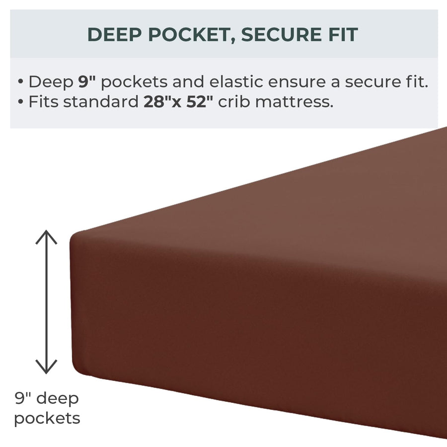 Crib sheet Single - Chocolate Brown