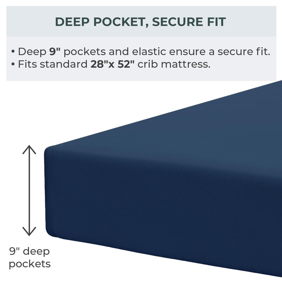 Crib sheet Single - Deep Navy
