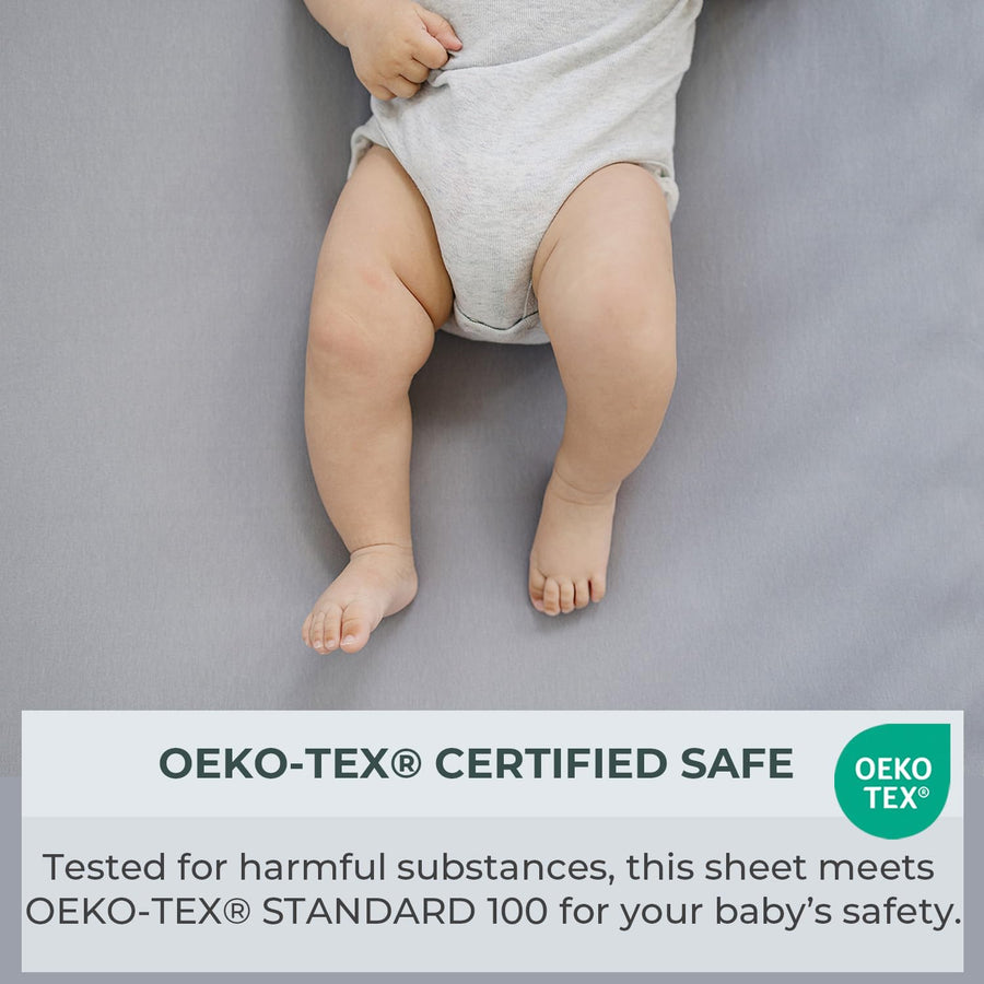 Crib sheet Single - Smoky Grey
