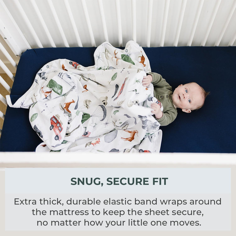 Crib sheet Single - Deep Navy