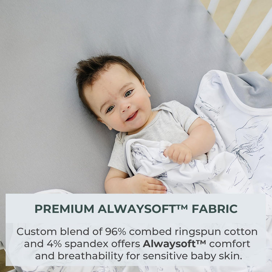 Crib sheet Single - Smoky Grey