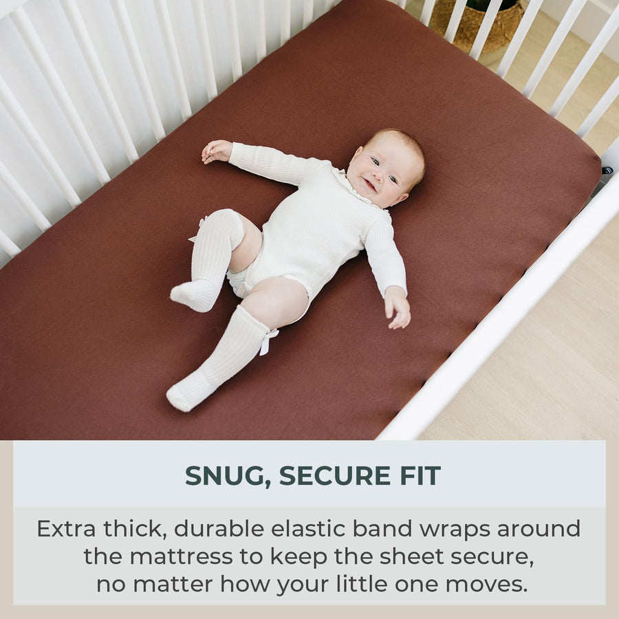Crib sheet Single - Chocolate Brown