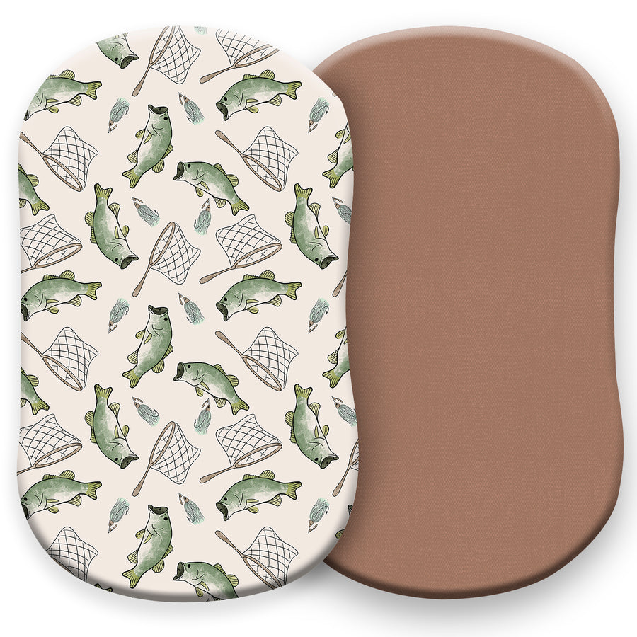 Bassinet sheets - Gone Fishing