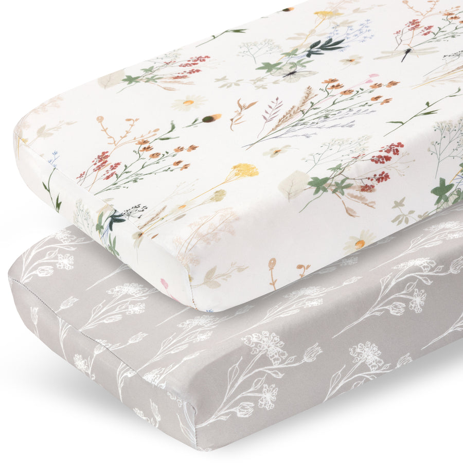Changing Pad Covers - Wildflower