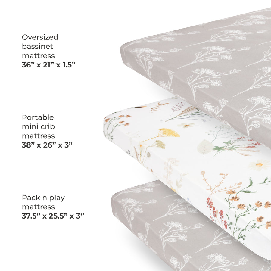 Playard Mini Crib sheets Wildflower – pobibaby