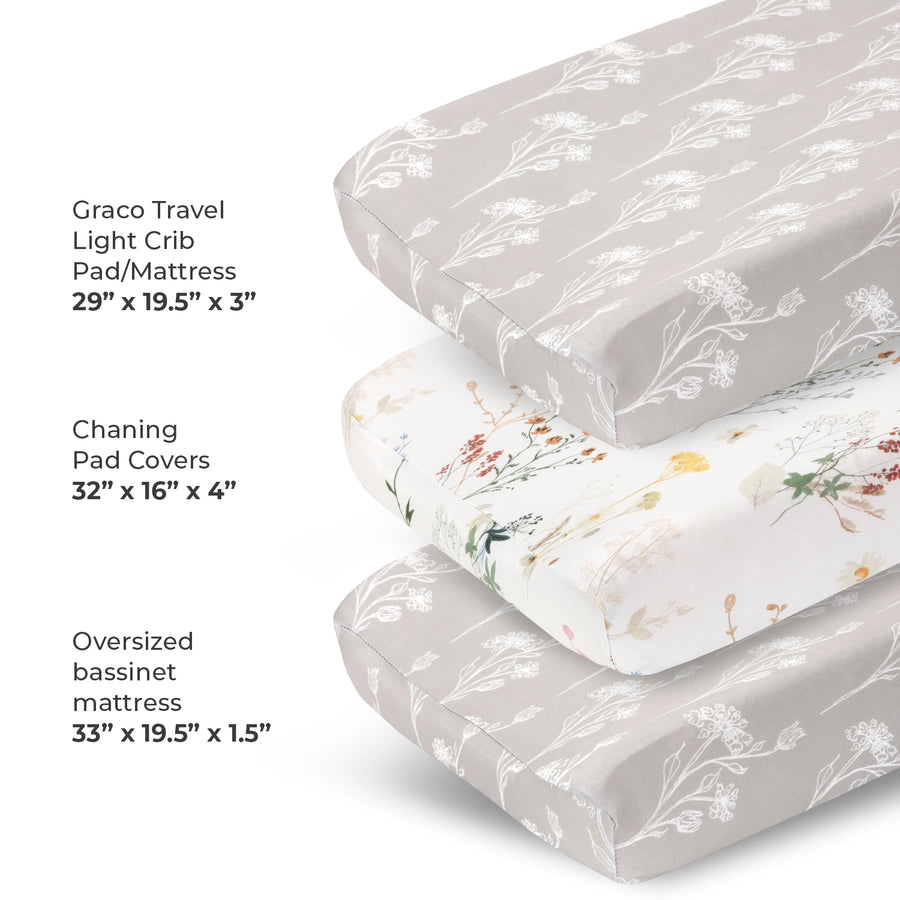 Changing Pad Covers - Wildflower