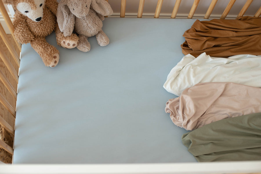 Crib sheet Single - Baby Blue